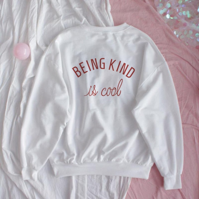 Being Kind Is Cool Oversized Sweater by White Market