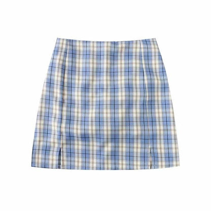 Plaid Mini Skirt by White Market