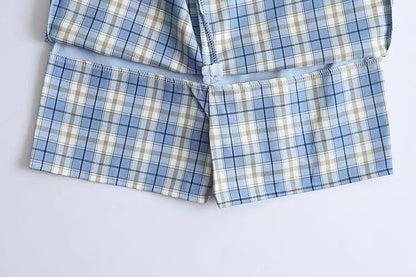 Plaid Mini Skirt by White Market