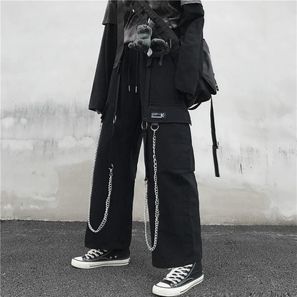 Black Unisex Cargo Pants by White Market