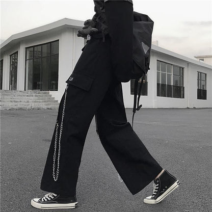 Black Unisex Cargo Pants by White Market