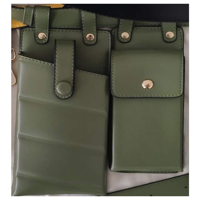 Double Leather Crossbody Bags by White Market