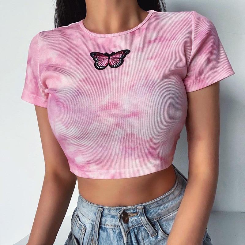 Tie Dye Butterfly Tee by White Market