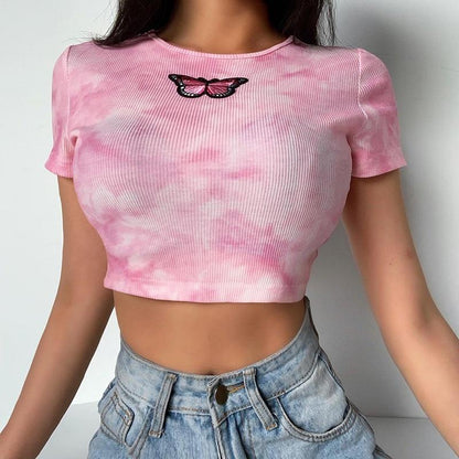 Tie Dye Butterfly Tee by White Market