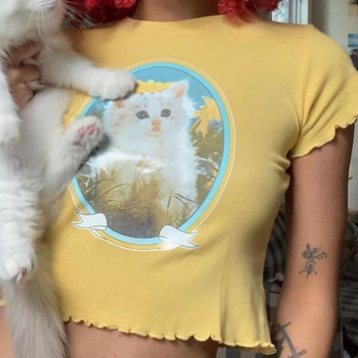 White Kitty Retro Top by White Market