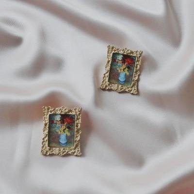 Classical Art Earrings by White Market