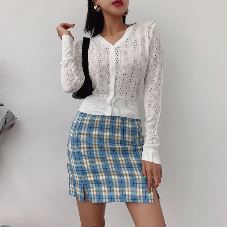 Plaid Mini Skirt by White Market