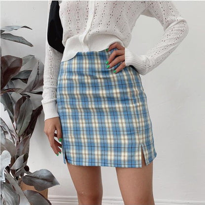 Plaid Mini Skirt by White Market