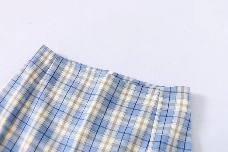 Plaid Mini Skirt by White Market