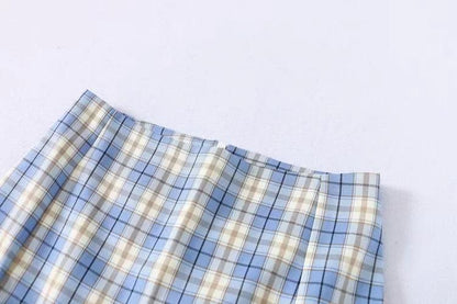 Plaid Mini Skirt by White Market