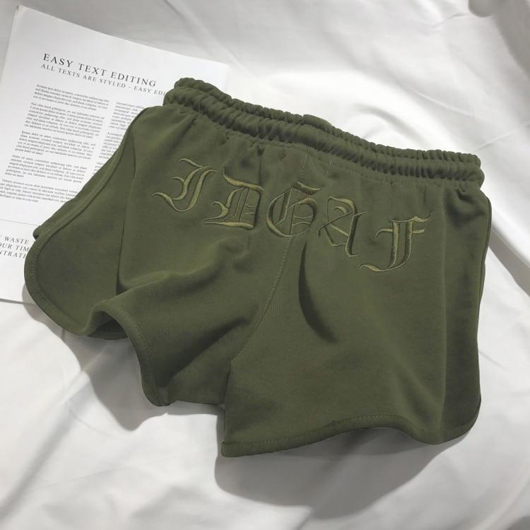 IDGAF Embroidered Shorts by White Market