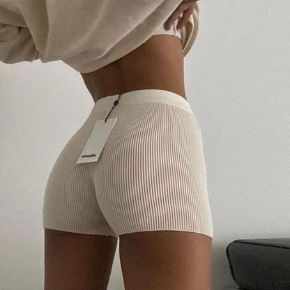 Ribbed Short Shorts by White Market