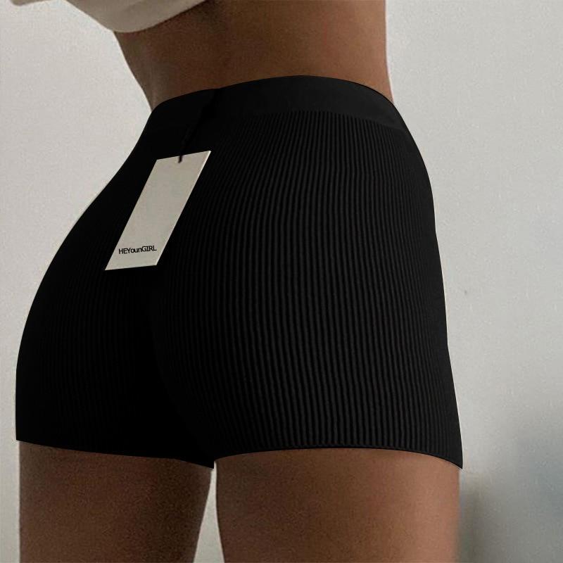 Ribbed Short Shorts by White Market