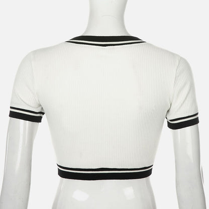 "Private School" Ribbed Crop Top by White Market