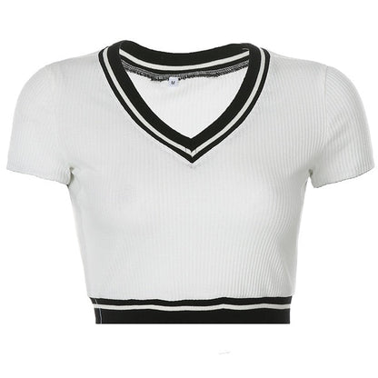 "Private School" Ribbed Crop Top by White Market