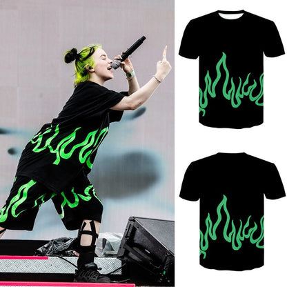 Neon Green Flame Tee by White Market