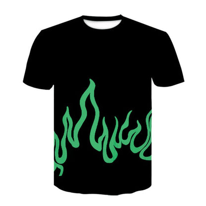 Neon Green Flame Tee by White Market