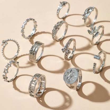 Silver Ring Set 13pcs by White Market