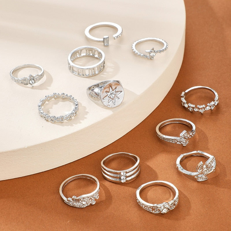 Silver Ring Set 13pcs by White Market