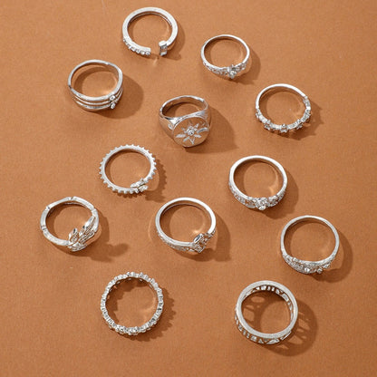 Silver Ring Set 13pcs by White Market