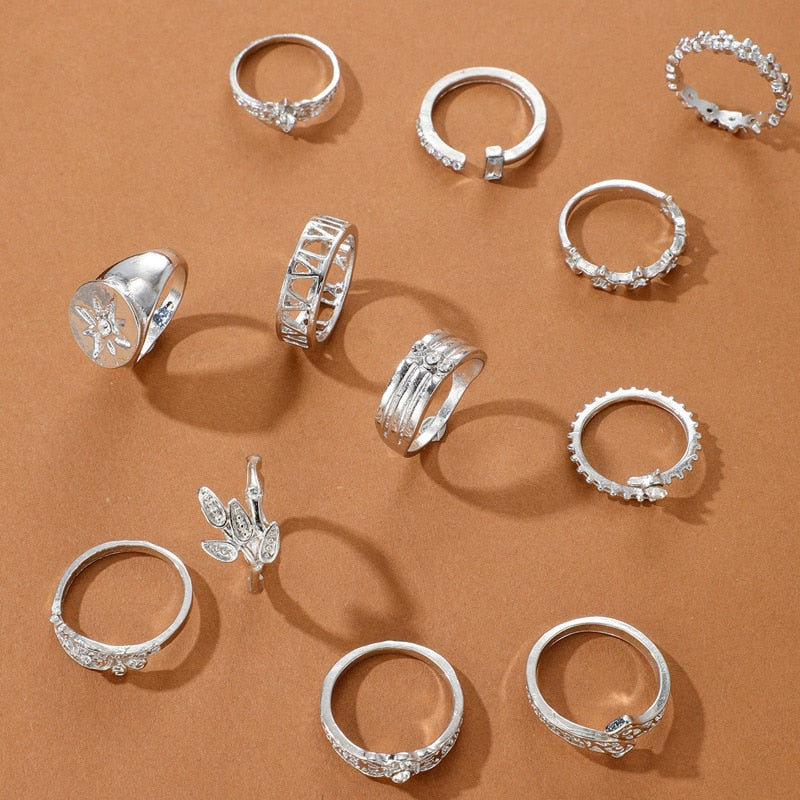 Silver Ring Set 13pcs by White Market