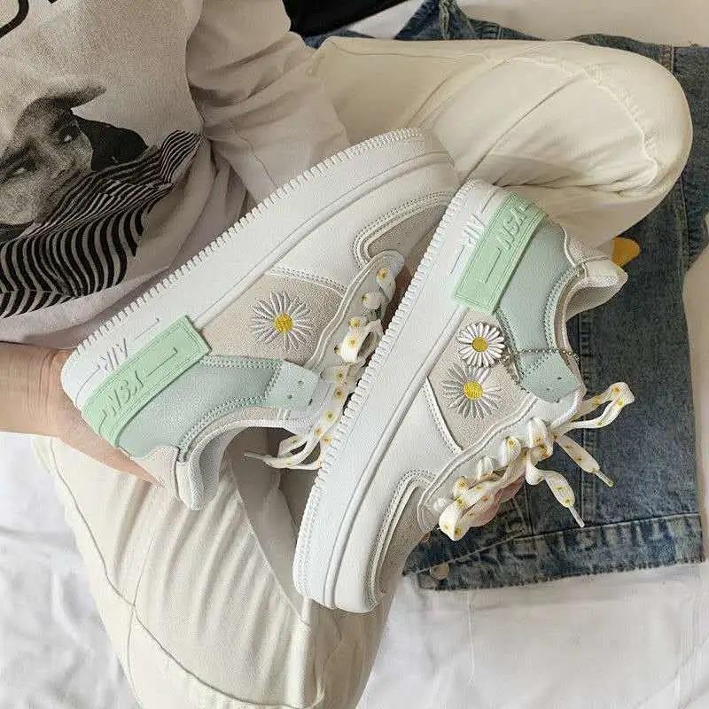 Daisy Embroidered AF1 by White Market