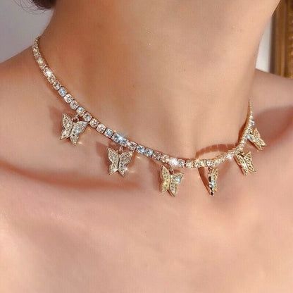 Butterfly Tennis Chain by White Market