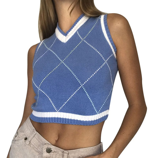 90s Vintage Vest Crop Tops by White Market