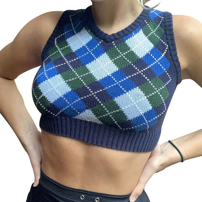 90s Vintage Vest Crop Tops by White Market