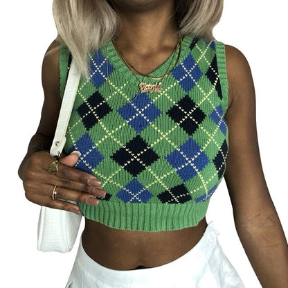 90s Vintage Vest Crop Tops by White Market