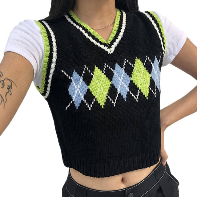 90s Vintage Vest Crop Tops by White Market