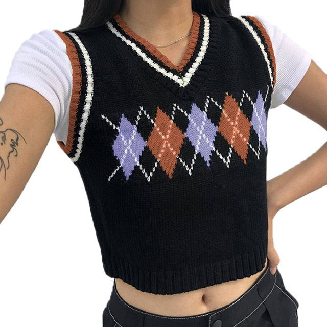 90s Vintage Vest Crop Tops by White Market