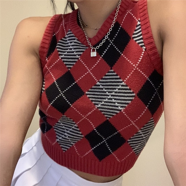 90s Vintage Vest Crop Tops by White Market