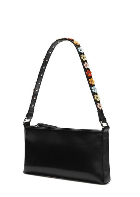 Small Floral Vegan Leather Handbag by White Market