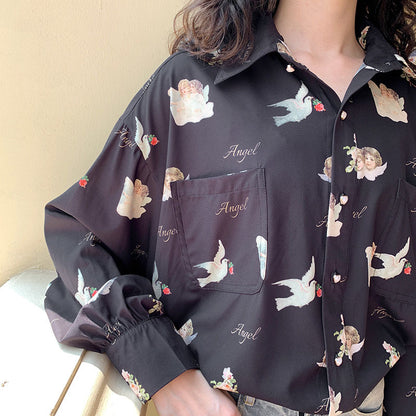 Angel Button Up Shirt by White Market