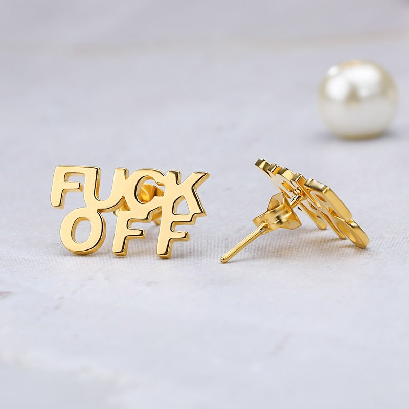 F Off Earrings by White Market