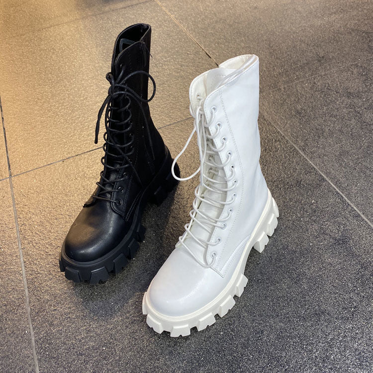 Chunky Platform Combat Boots by White Market