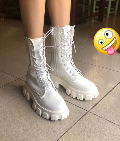 Chunky Platform Combat Boots by White Market