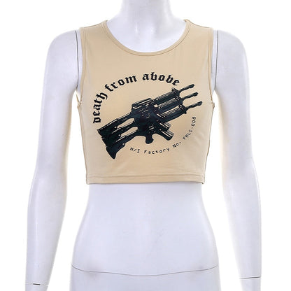 Death From Above Crop Top by White Market