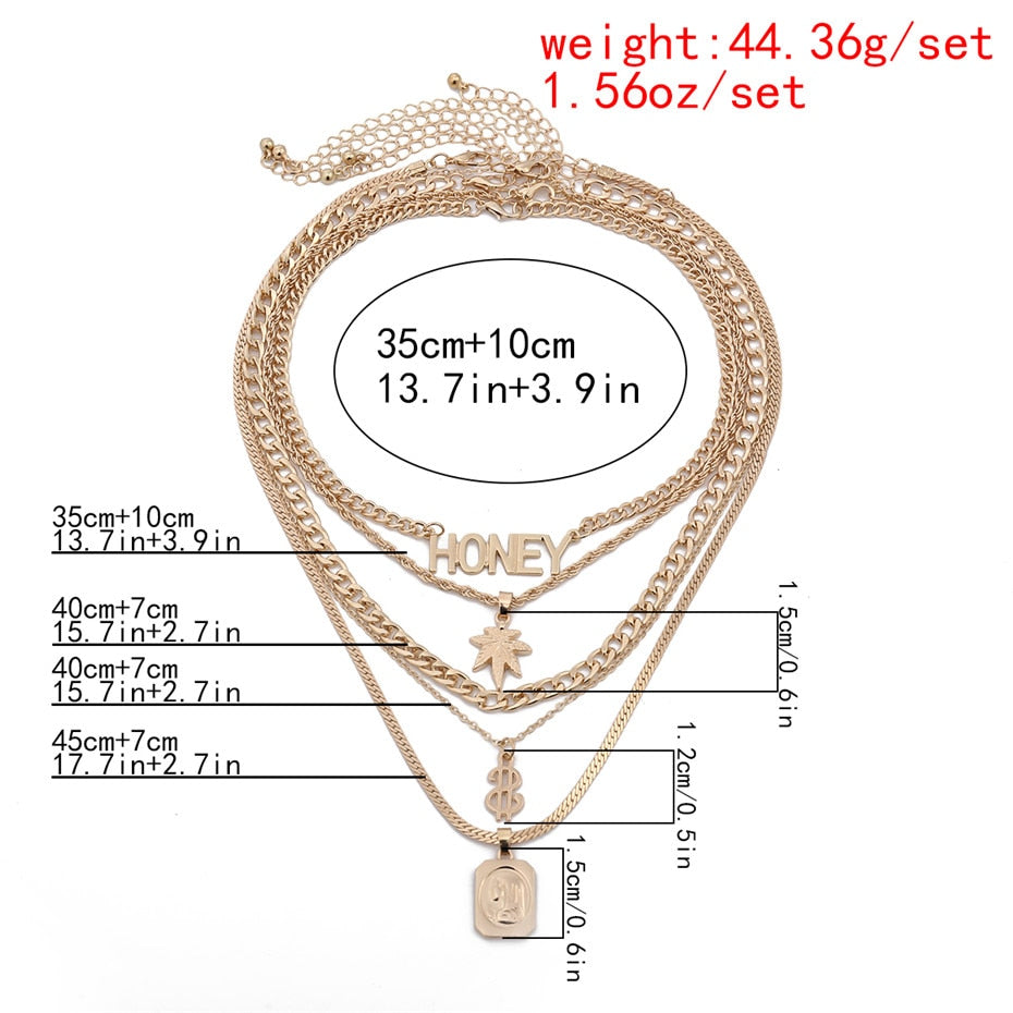 5 Piece High Honey Chain Set by White Market