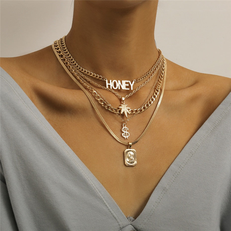 5 Piece High Honey Chain Set by White Market