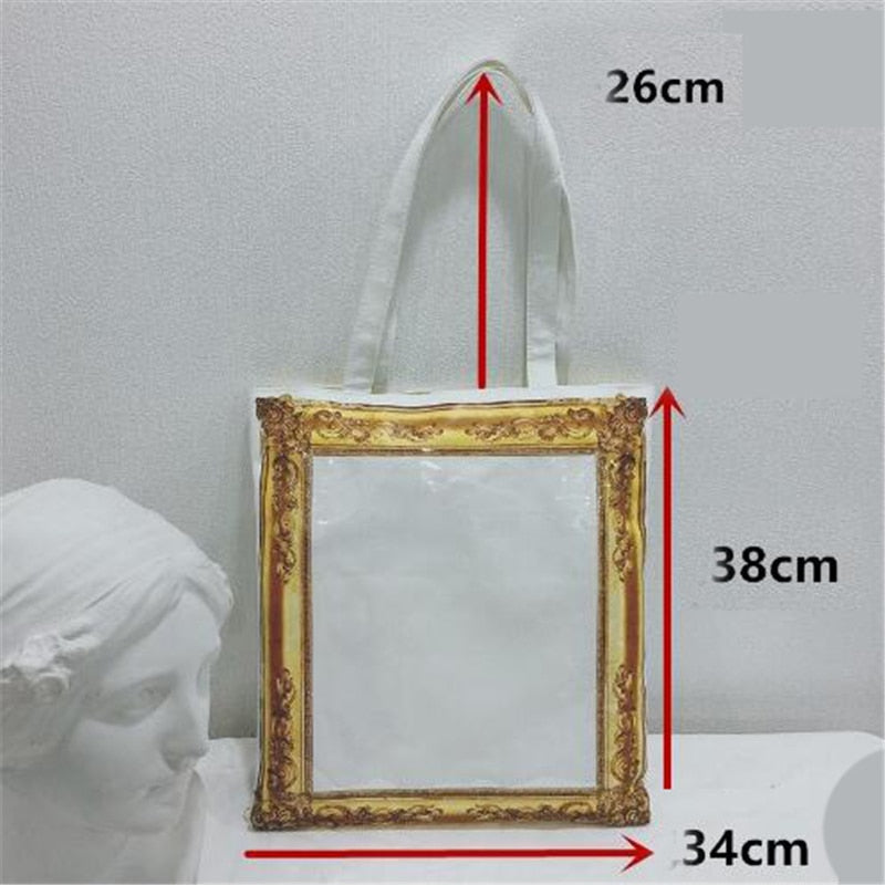 Classical Frame Canvas Bag by White Market