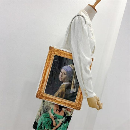 Classical Frame Canvas Bag by White Market