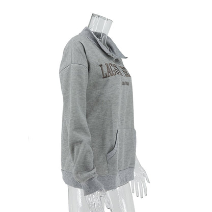 Laguna Brach Embroidered Zip Up Sweater by White Market