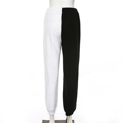 Black White Split Trousers by White Market