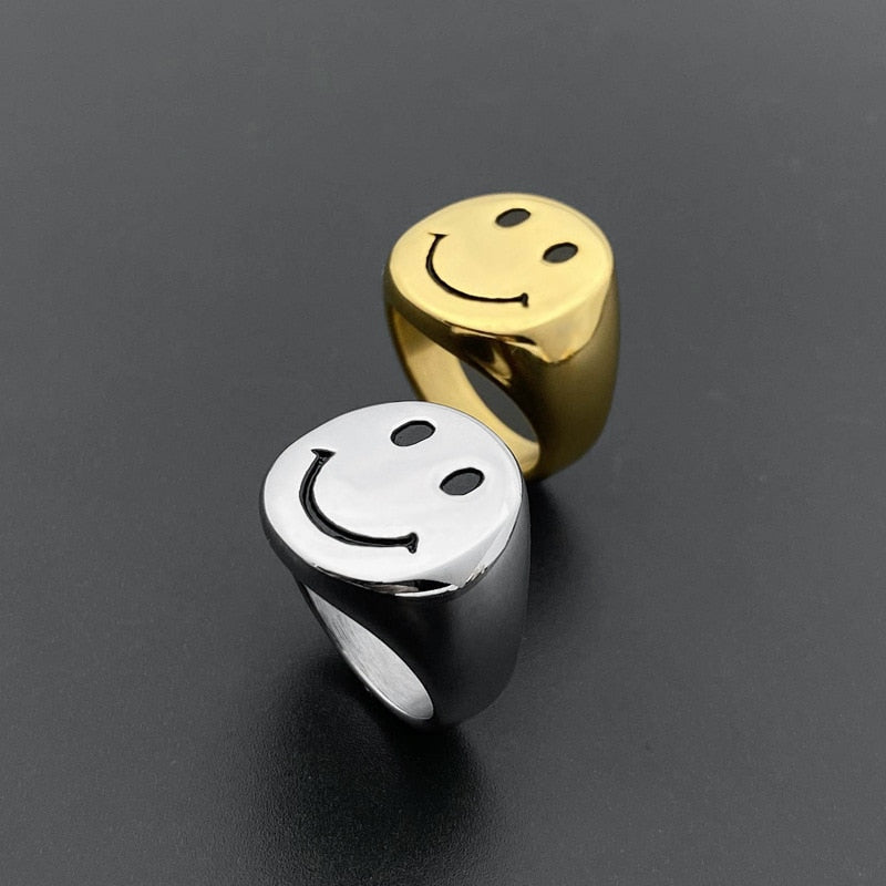 Happy Face Ring by White Market