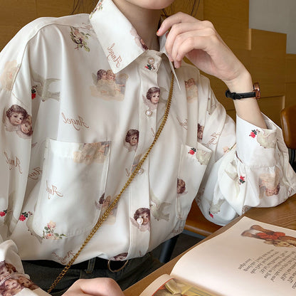 Angel Button Up Shirt by White Market