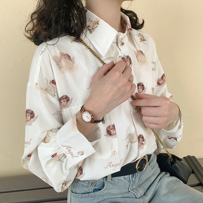 Angel Button Up Shirt by White Market