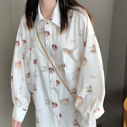 Angel Button Up Shirt by White Market