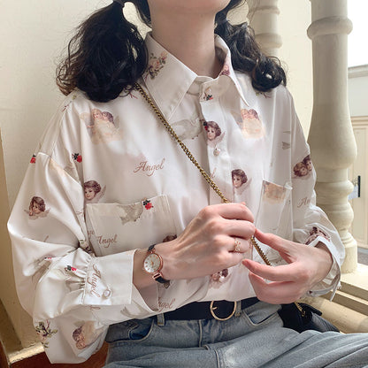 Angel Button Up Shirt by White Market